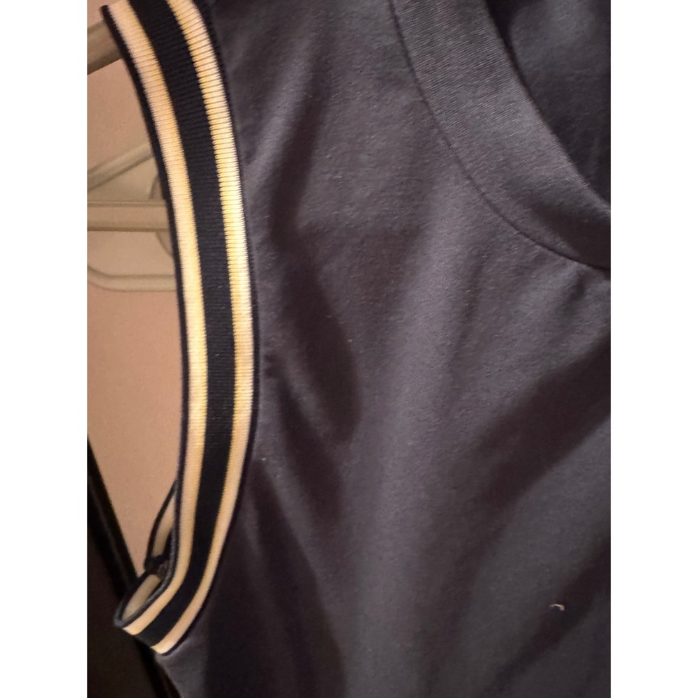 Varley Womens Navy Blue Striped Trim Sleeveless Athletic Tank Top XS - Picture 3 of 4